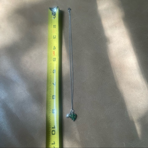 Millefiori Italian 💚 heart bead charm pendant necklace pearl multicolor floral - Picture 7 of 7